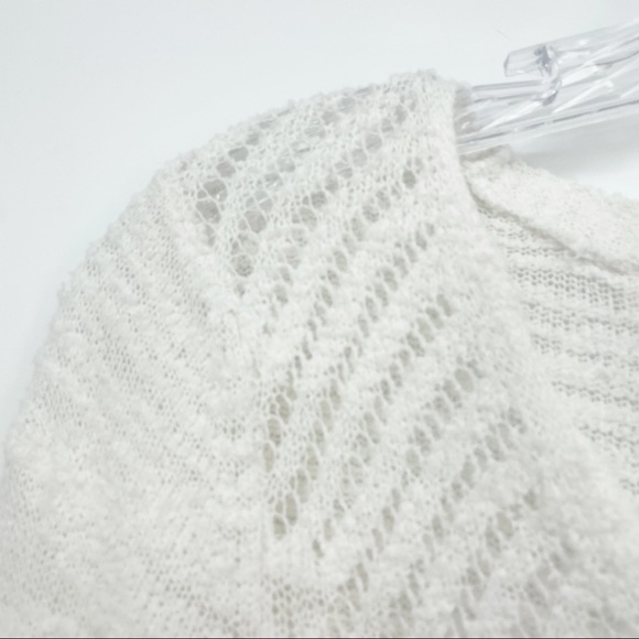 Rebecca Taylor Back Split Open Knit Womens Sweater White Size Small Long Sleeve - Picture 6 of 13